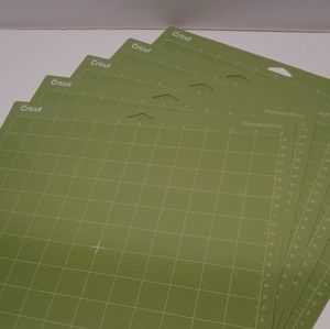 Five (5) Cricut standard grip mats - new with protective covers - 12" x 12"
